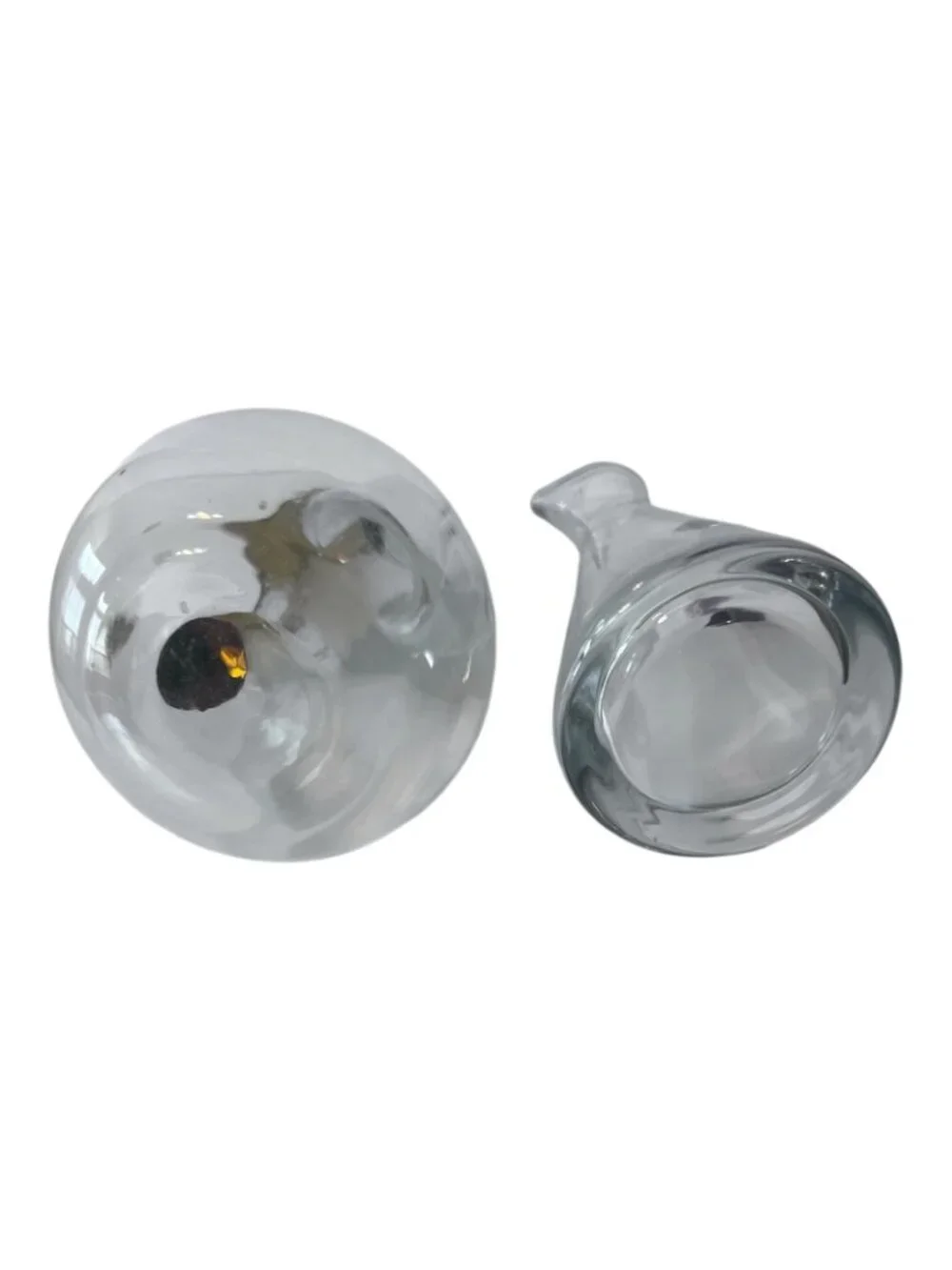 Pier 1 Imports Glass Oil and Vinegar Cruet Set With Stoppers Boxed